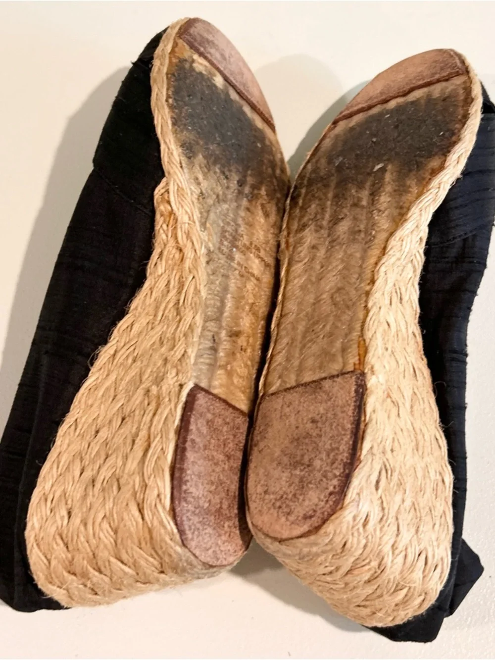 Lauren Ralph Lauren Black Espadrille Wedge Sandals Shoes 8.5